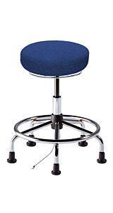 Stool; ISO 8, Vinyl, Black, Tubular Steel, 23" - 28", Standard Seat, Glides, With Footring, Rexford RXS-M-HG, Biofit