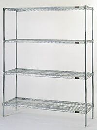 Shelving System; 24"W, Wire, 304 Stainless Steel, Eagle Group