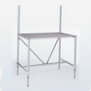 Table; 304 Stainless Steel, Perforated Top, 36" W x 30" D x 40" H, Adjustable Height, InterMetro