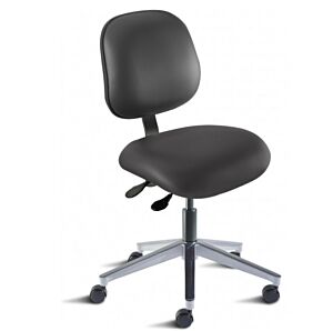 Chair; ISO 7, Black, Aluminum, 17" - 22", W/O Footring, Elite EEA-L-RC, BioFit