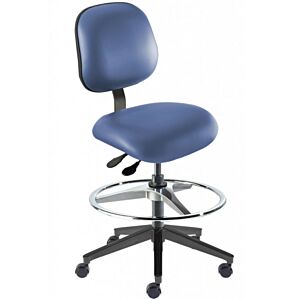 Chair; ISO 7, Blue, Reinforced Composite, 22" - 32", With Footring, Elite EER-H-RC, BioFit
