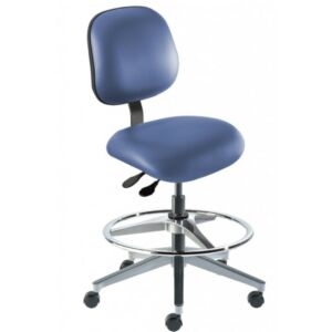 Chair; ISO 7, Blue, Aluminum, 22" - 32", With Footring, Elite EEW-H-RC, BioFit