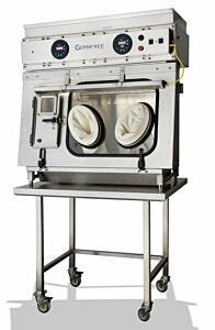 Compounding Aseptic Isolator; VersaFlow, 304 Stainless Steel, 44" W x 24" D x 45" H, 2 Glove Ports, GermFree, 120 V