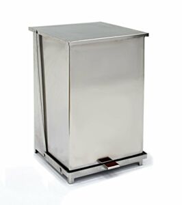 Waste Receptacle; Step-On, 304 SS, 19"W x 19"D x 30"H, 40 gal, BioSafe®