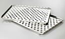 Stainless steel perforated shelf, 17.28 x 21.69 in
