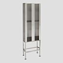 Garment Dispenser Station; 4 Compartments, Single Sided, 304 Stainless Steel, 24