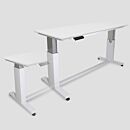 Work Station, Cleanroom, ErgoHeight™; Polypropylene, Solid Top, 72