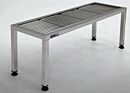Gowning Bench; 304 Stainless Steel, Rod Top, 46