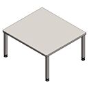 Extra-Large Cleanroom Gowning Bench, 304 Stainless Steel, Solid Top, 34
