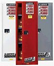 Justrite 895405 Sure-Grip Ex Slimlime Flammable Safety Cabinet; 54 gal, Manual Single Door, 23.25