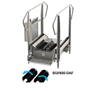 BSX900-DAF Compact Walk Through Boot Scrubber, Dual Sole Brushes by Best Sanitizers, 120 V