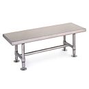 Gowning Bench; 304 Stainless Steel, Solid Top, 36
