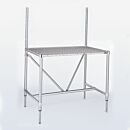 Table; 304 Stainless Steel, Perforated Top with Overhead, 48