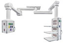 Surgical Boom; iCE Series 3, Dual System, 1 LED Light, 1 Dual Monitor Holder, Amico, 100/240 V
