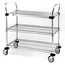 Cart; Cleanroom, Utility, Stainless Steel, 24