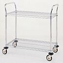 Cart; Cleanroom, Utility, Chrome-Plated Steel, 24