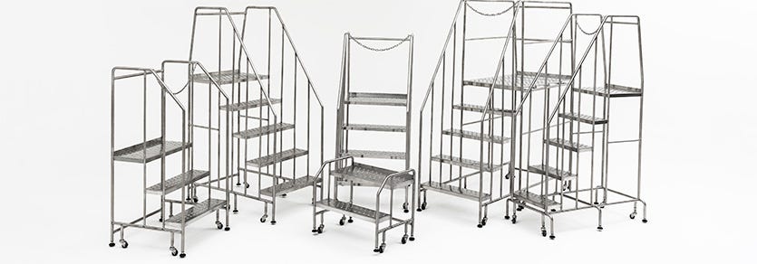 BioSafe® Cleanroom Ladders are Steel Workhorses