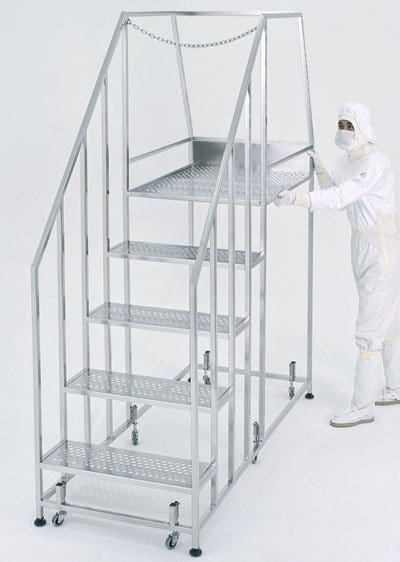 Cleanroom Step Ladder Stair with platform | Terra Universal