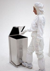 Biosafe stainless steel waste receptacle | Terra Universal